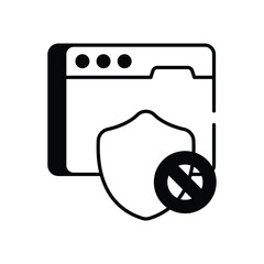 Ad Blocker icon vector stock illustration