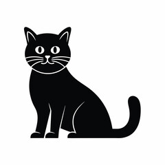 British Shorthair Cat icon silhouette vector illustration