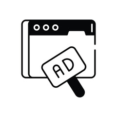 Advertising System icon vector stock illustration