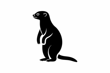 Meerkat silhouette vector illustration
