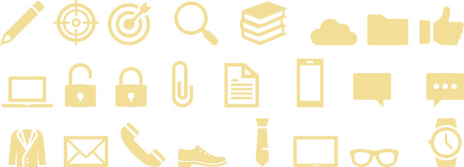 ビジネスに使用するアイコンのグラフィック素材イラスト