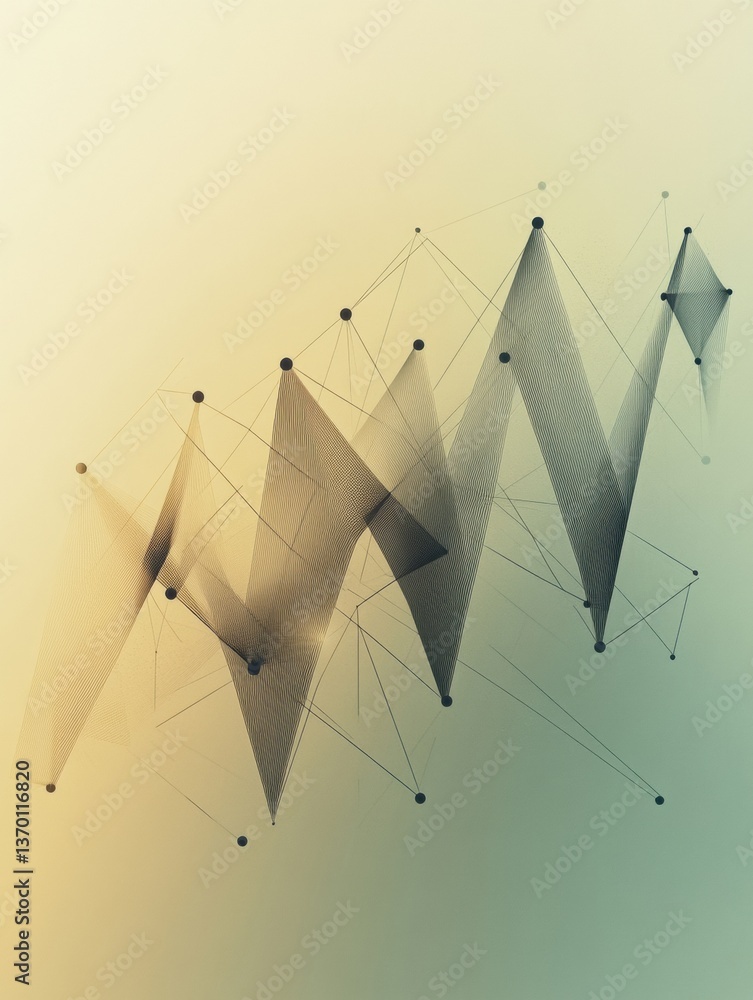 Poster modern finance background featuring structured line graphs on a soft gradient with a corporate minim