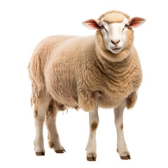 sheep isolated on transparent background. Generative ai