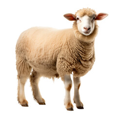 Fototapeta premium sheep isolated on transparent background. Generative ai
