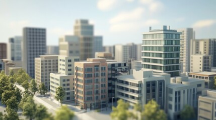 Obraz premium Isometric view of a city Vector