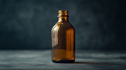 Amber glass bottle mockup product photography essential oils serum apothecary bottle still life dark background