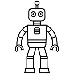 Cartoon robot zombie character with a humorous and spooky Halloween theme, featuring a green android reanimated with a brain, in a scary, funny nightmare setting at night