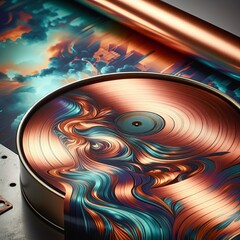 copper base with a holographic overlay