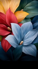 Vibrant Floral Bouquet for Dark Background.