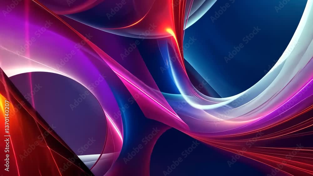 Poster the artwork features a mesmerizing blend of vibrant colors and flowing shapes that intertwine, creat
