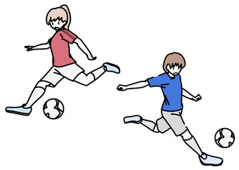 サッカー_キック_セット