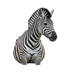 Fototapeta premium Zebra &nbsp;isolated on white background aspec rasio 16:9