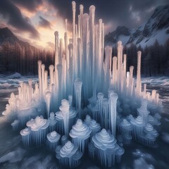 Glacial toward the frozen ground