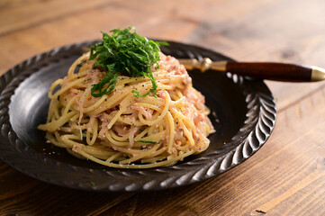 明太マヨパスタ
