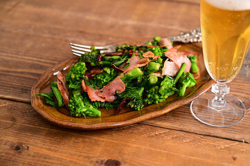 菜の花のペペロンチーノ