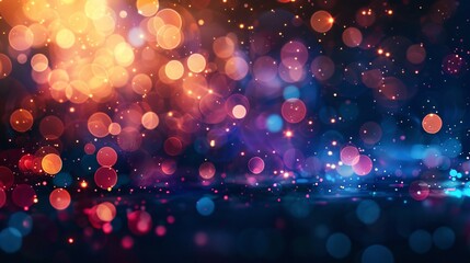 Abstract bokeh lights – futuristic digital glow background