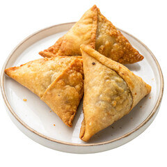 Delicious Golden Brown Fried Samosas on a Plate