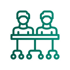 resource sharing gradient icon