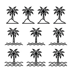 Fototapeta premium palm trees silhouettes