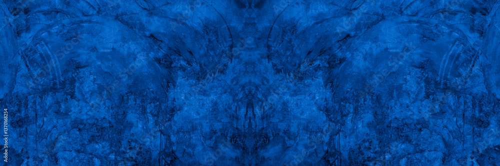 Poster old wall pattern texture cement blue dark abstract blue color design are light with black gradient b