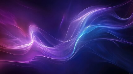 Fototapeta premium Abstract flowing waves in vibrant gradients of purple, blue, and pink create a mystical background design ideal for digital art, websites, and creative projects.