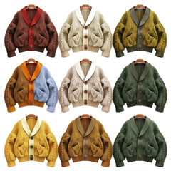 pack of cardigans no background