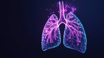 Abstract Lungs with red human bronchial tree structure. Lungs anatomy,left and right bronchus, bronchioles,Medicine cure tuberculosis, pneumonia, asthma. Abstract health care medical concept.