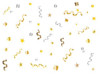 リボン■キラキラな飾りセット（ゴールド＆シルバー）