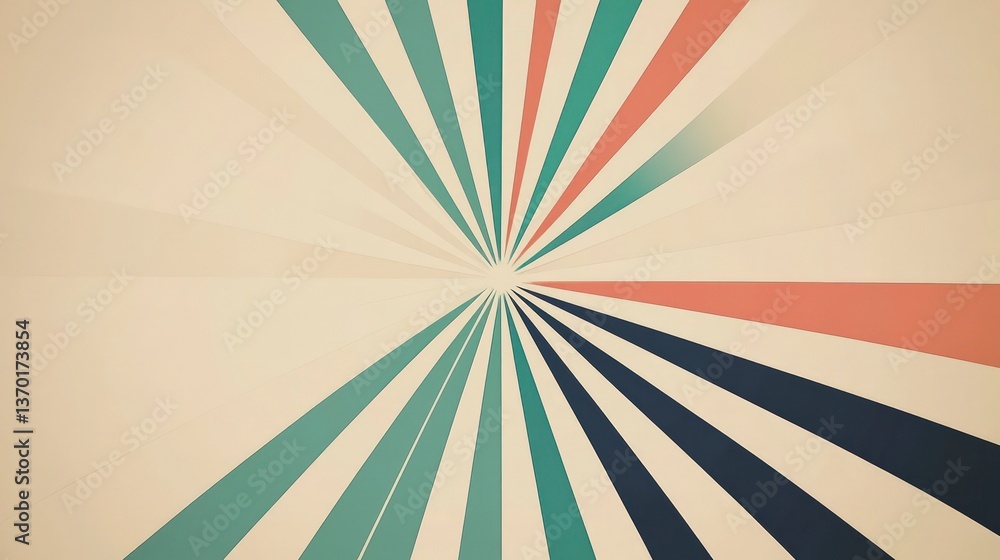 Aufkleber retro style sunburst background design elegant vintage rays pattern image