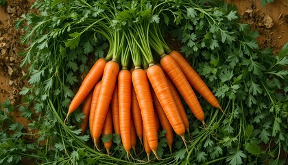 Carrots. Fresh carrots freshly picked from the garden.