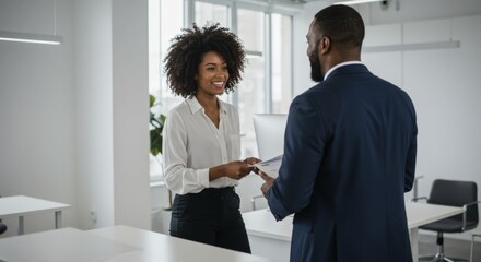 Business Colleagues Reviewing Documents