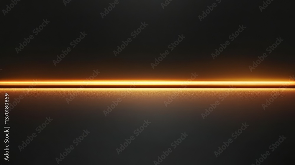 Aufkleber soft orange light strip on a dark background creating an abstract atmosphere of elegance and mystery