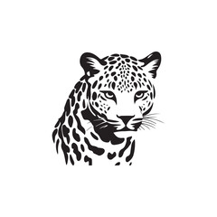 Cheetah Head Vector Animal Illustration Silhouette