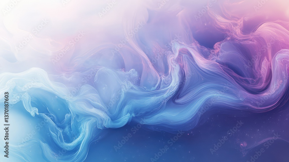 Poster ethereal swirls of soft pastel colors creating a dreamy abstract background perfect for artistic des