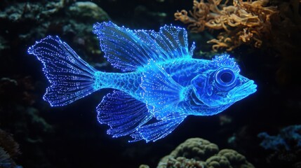 Stunning Bioluminescent Fish Glowing in Deep Ocean Waters