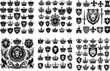 Luxury Ornamental Tattoos Vintage Vector Bundle | Baroque, Royal Frames & Floral Designs