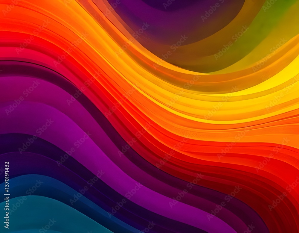 Poster colorful abstract wave background with flowing curves and vibrant patterns
