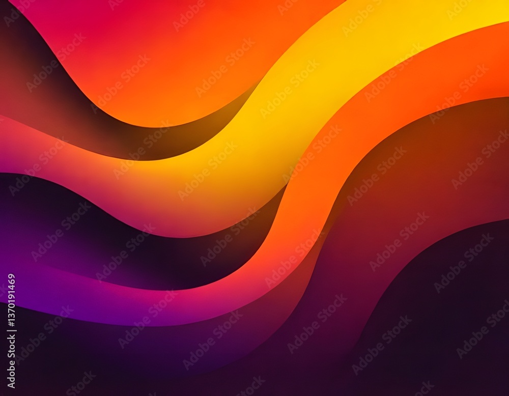 Poster colorful abstract wave background with flowing curves and vibrant patterns