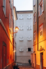 Trieste, Italy - August 18, 2024: A picturesque and beautiful street in the heart of Trieste