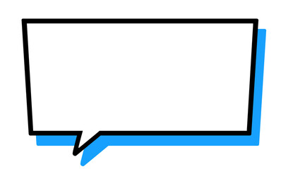 吹き出し　枠　素材　横長　四角　飾り　ポップ　おしゃれ　シンプル　あしらい　見出し　タイトル　囲み　会話　言葉　しゃべる　考え　気持ち　思い　コメント　立体的　単品　speech bubble,speech balloon