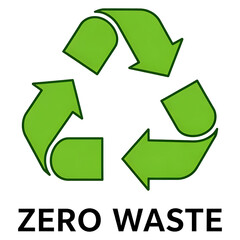 Obraz premium Vibrant Green Recycling Symbol for Zero Waste Campaign