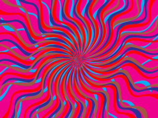 Vintage retro banner background. Colorful grunge wave wallpaper. Vector illustration. Twist party backround pattern.