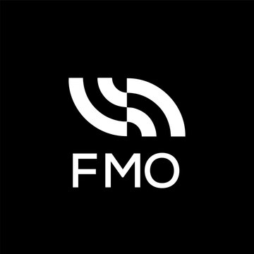 FMO creative minimalist letter logo.