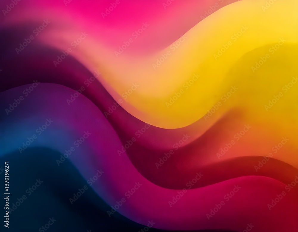 Poster colorful abstract wave background with flowing curves and vibrant patterns
