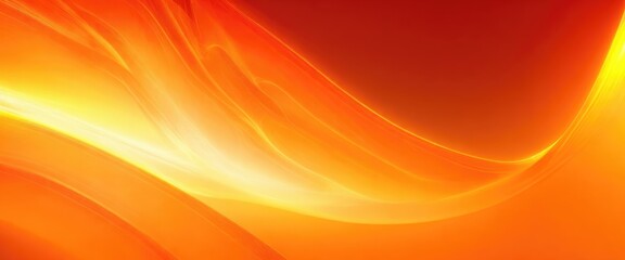 Orange and gold glow wave lighting effect abstract background