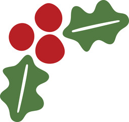 vector illustration of holly and berries