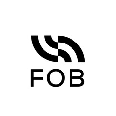 FOB creative minimalist letter logo.