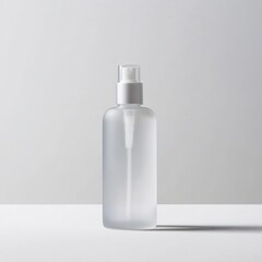 Minimalist spray bottle for beauty or cleaning product photography