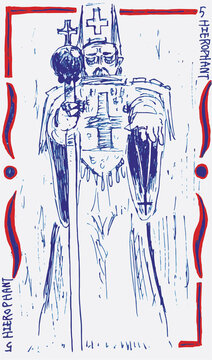 Hand drawn style Tarot cards