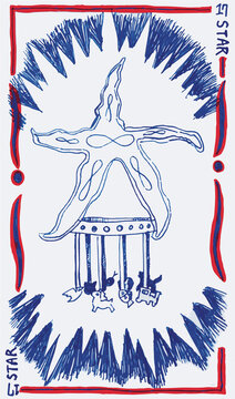 Hand drawn style Tarot cards